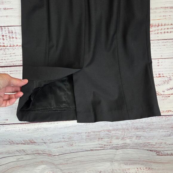 Talbots Black Midi Sleeveless Sheath Dress 10 Slit Basic Neutral Timeless Regal - Picture 8 of 15